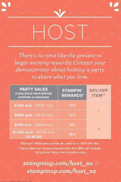 Stampin’ Up Hostess Rewards