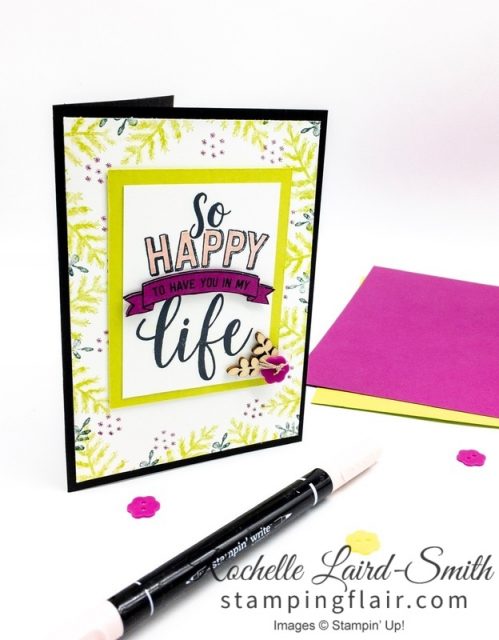 Amazing Life, Simple Stamping, Rectangle Stitched Framelits, In-Color 2017-2019, In-Colour, Step-it-Up Sunday, Casual Crafter handmade card, Saleabration Painted Seasons Bundle