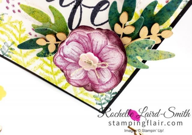 Amazing Life, Simple Stamping, Rectangle Stitched Framelits, In-Color 2017-2019, In-Colour, Step-it-Up Sunday, Leaves created from Brushos crystal,Handmade card, Advanced Crafter