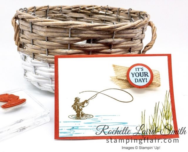 Best Catch, Step-it-Up Sunday, Masculine, Men's card,Beginner card, simple stamping, Fisherman