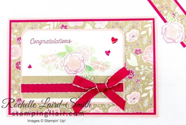 Engagement card using Forever Lovely stamp set by Stampin' Up!,