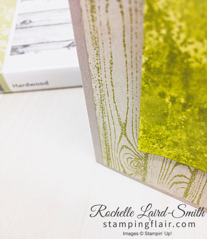Hardwood stamp on DSP, Stampin; Up, Step-it-Up sunday, Crafting for all levels