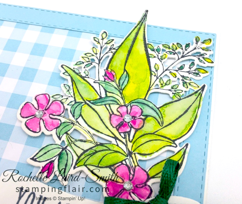 #tgifc207 Gettin' sketchy, Wonderful Romance, Gingham Gala, Watercolouring with ink refills