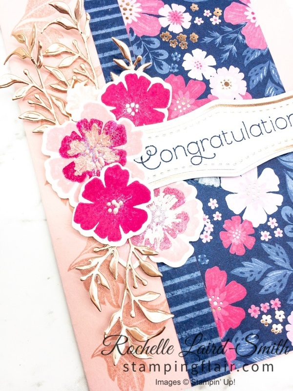 Rose Gold shimmer paint used to colour the centre of flowers