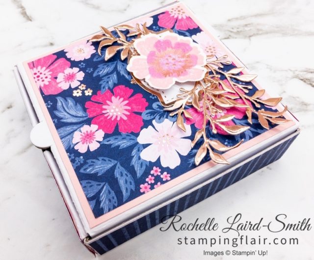 Pizza Box with Everything is Rosy by Stampin' Up!