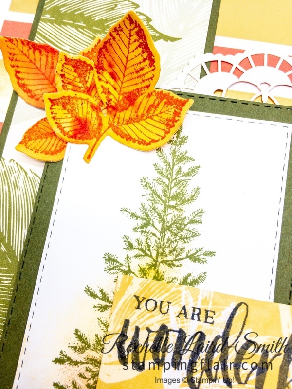 Rooted in Nature leaves coloured with Brushos, Stampin' Up!