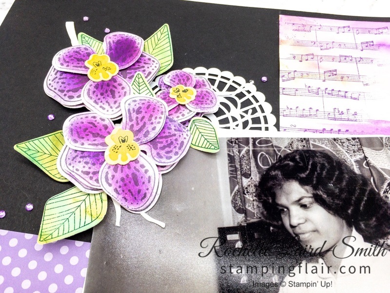 Handmade purple orchids, papercraft