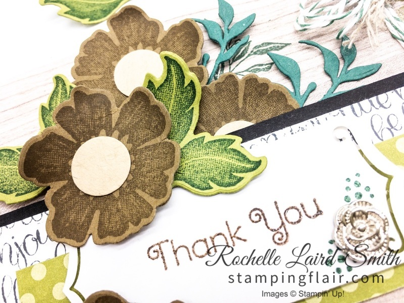Everything is Rosy, Handmade Thank you Card, Heat embossing