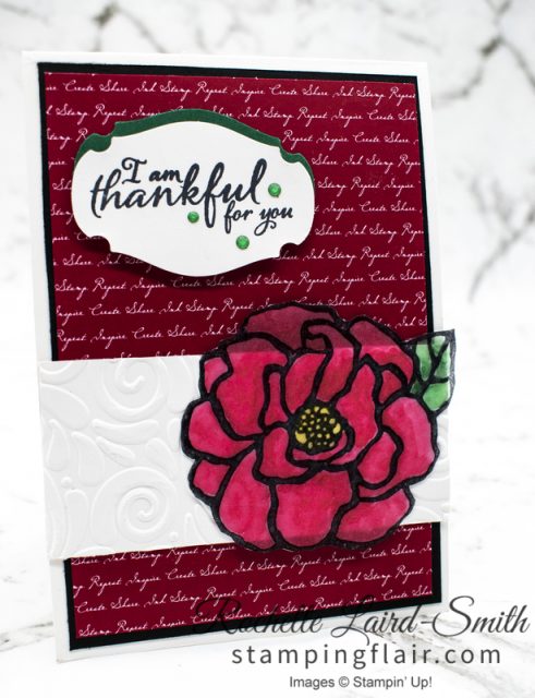 Stampin' Up! Friend card with flower