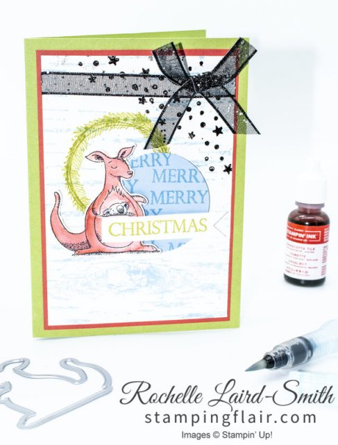 Handmade Aussie Christmas card with Australian animals