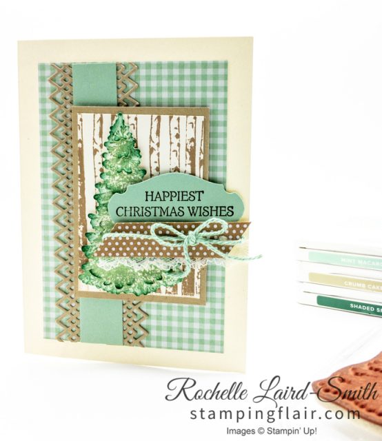 Winter woods Christmas card, handmade
