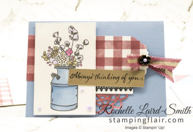 #tgifc219 color challenge, Country Home handmade card with Buffalo Check