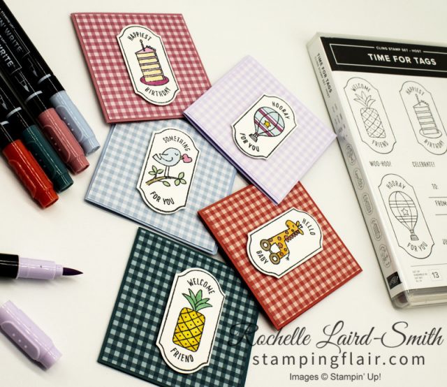 Gift cards using Time for Tags stamp set
