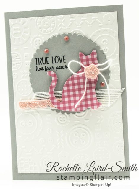 Create a handmade card with a cat, easy to punch out