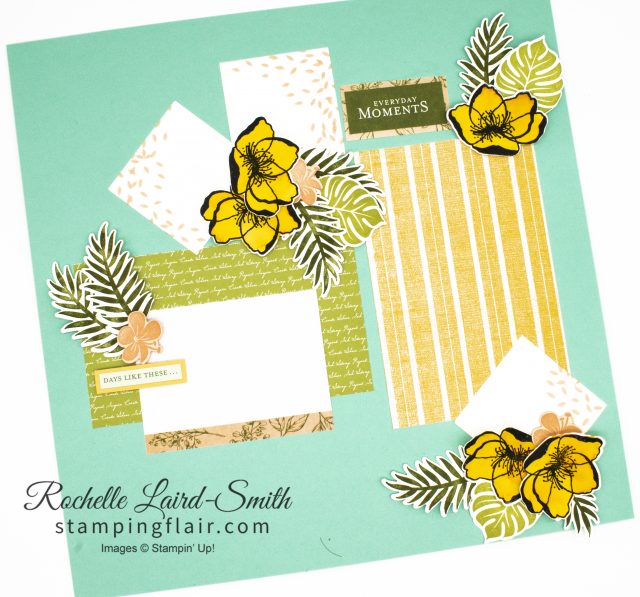 Scrapbook blog hop with a summer theme, Tropical Chic stamp set