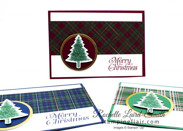 Create 3 cards with a simple layout for Christmas. Great for stamp a stacks