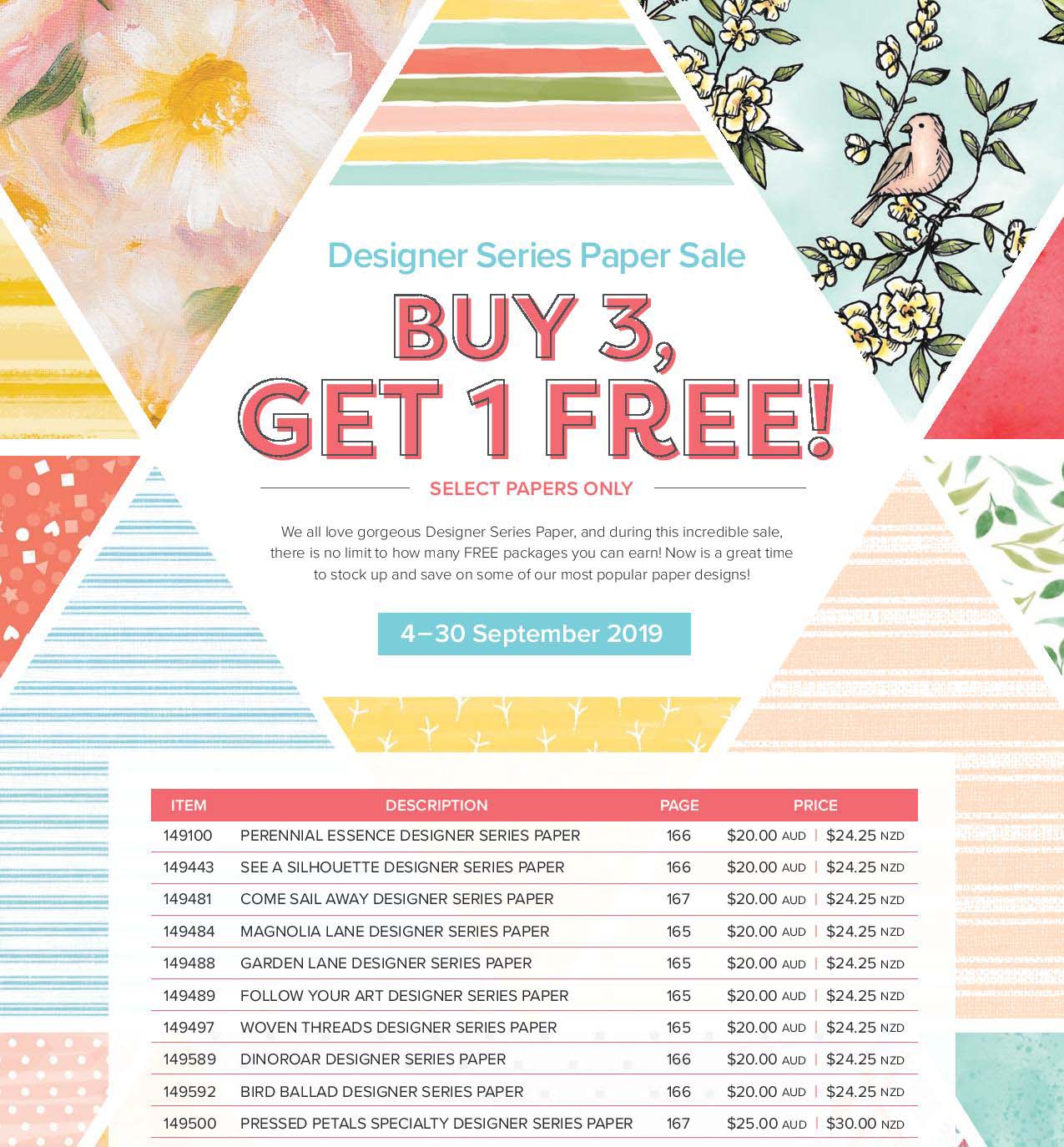 Buy 3 get 1 free paper sale