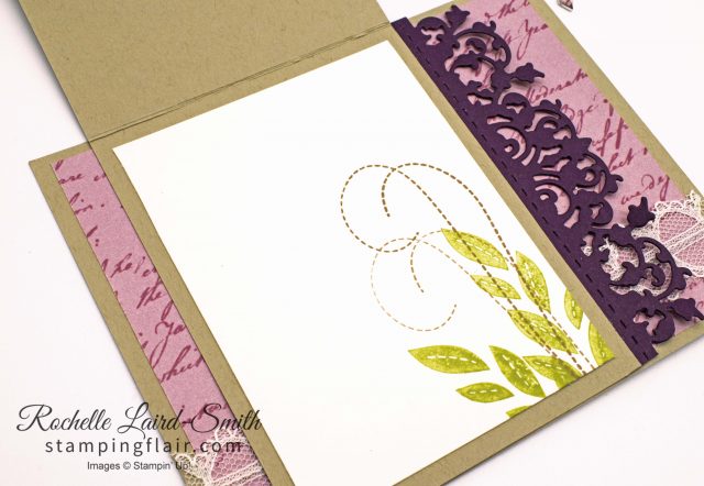 Inside of Flip front card, Kre8tors Blog Hop, Fancy Fold card
