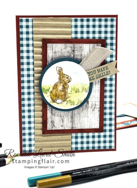 Watercoloured handmade encouragement card with Come to Gather Designer Series Paper
