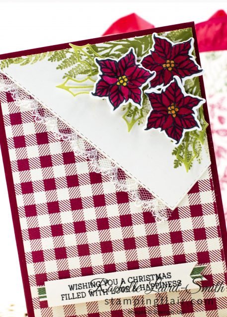 Handmade Poinsettia card