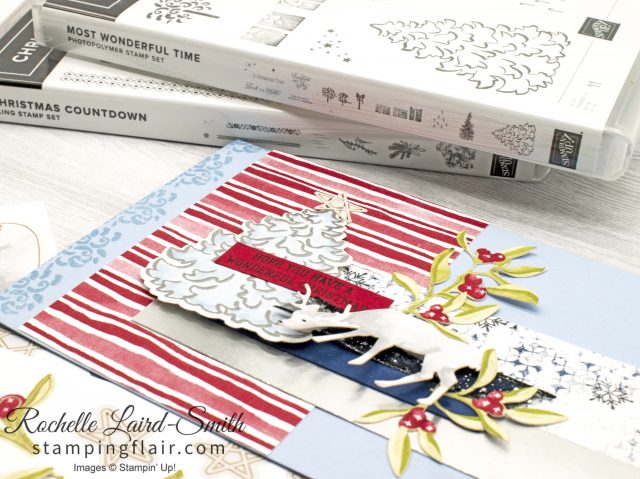 Most Wonderful Time Product Medley, Stampin' Up!, Christmas card in alternate colours
