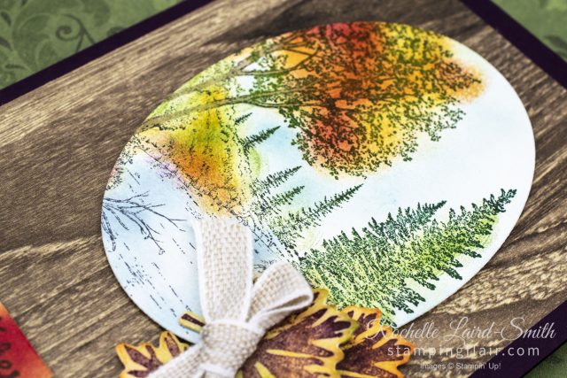Colouring an image with sponge daubers and Stampin' Up! inks