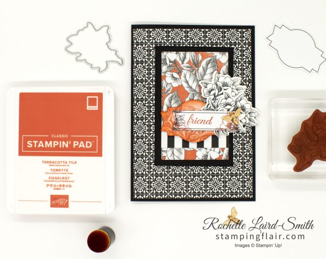 Botanical Prints handmade card, Use up your DSP