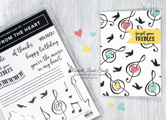 Forget your trebles handmade card with die cut hearts