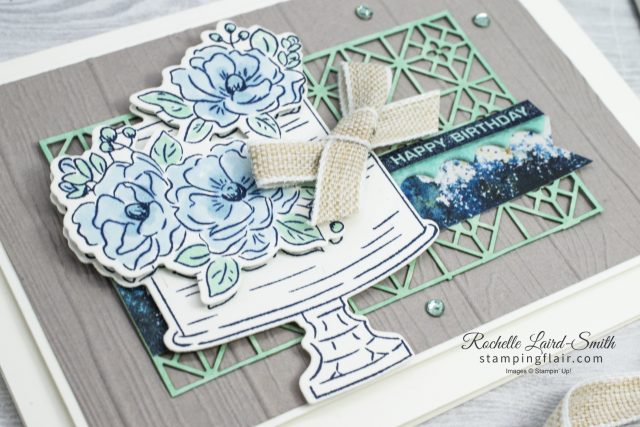 Birthday Cake Card with Laser Cut Background
