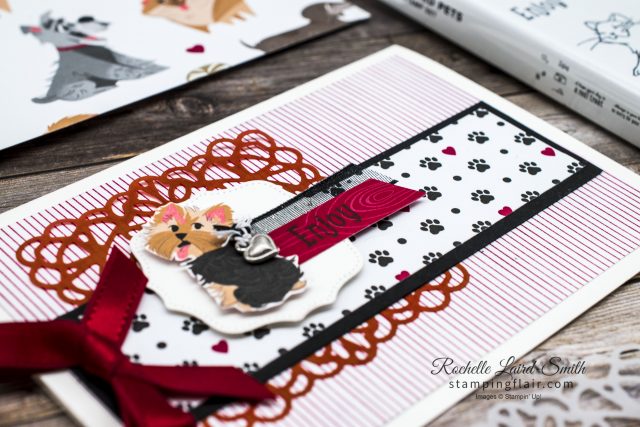 Patterned paper with dogs, Stampin' Up!
