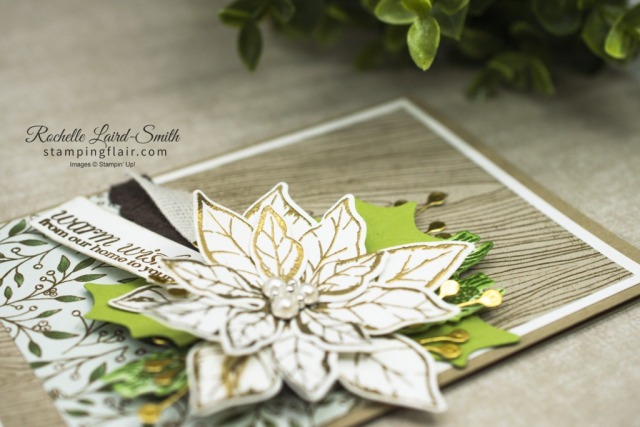 3D poinsetta created with Poinsetta Dies from Peaceful Poinsettia Suite